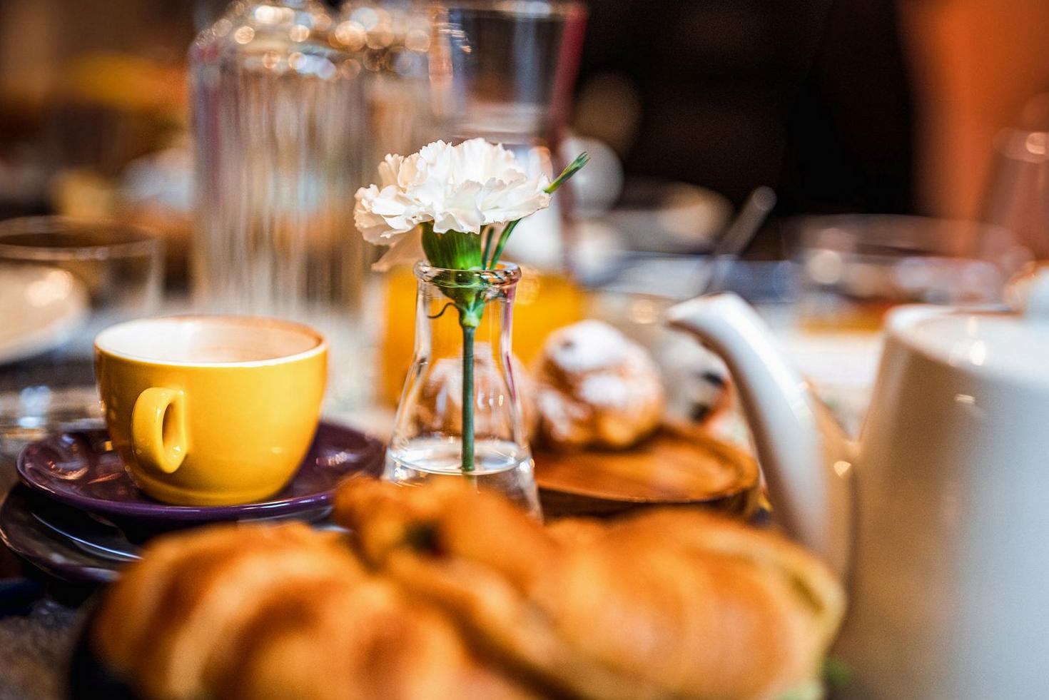 Coffee and croissants
